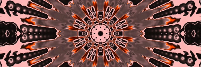 Neon Tunnel Blumen Mandala Burst Vj Loop 3:1 Triple Wide 60fps Bildschirmschoner