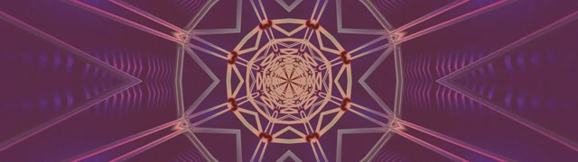 VJ Loop Neon Tunnel Purple Mandala Stern 32:9 Ultrawide 60fps Bildschirmschoner