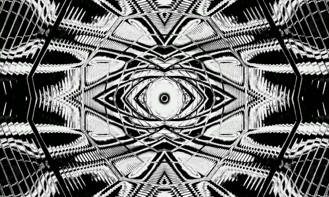 Schwarz Weiß Neon Tunnel Auge Screensaver 5:3 Wide 60fps Vj Loop PC