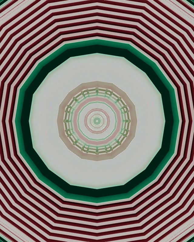 Neon Tunnel Karmesin Grünes Oktagon Vortex 60fps 4:5 Instagram Bildschirmschoner VJ Loop