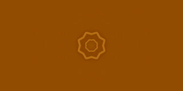 Goldener 8-Punkt Stern Neon Tunnel VJ Loop 2:1 Univisium 60fps Bildschirmschoner