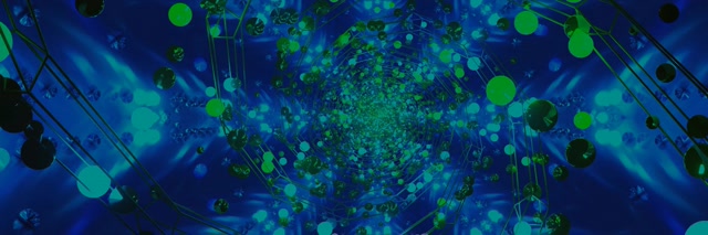 Neon Tunnel Grüne Blasen Vortex VJ Loop 3:1 Triple Wide 60fps Bildschirmschoner