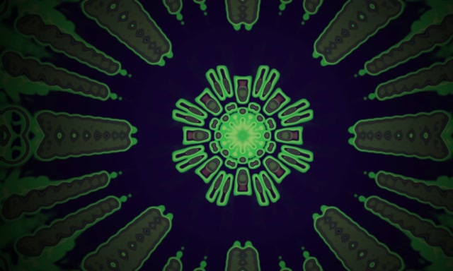 Neon Tunnel Grün Radial Spike Bloom VJ Loop 5:3 Wide 60fps Bildschirmschoner