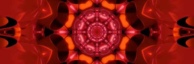 Rotes Neon Tunnel Mandala Screensaver 3:1 Triple Wide 60fps VJ Loop