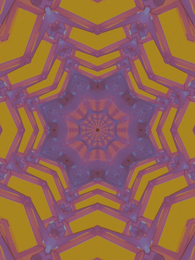 Neon Tunnel Lila Gold Stern Bildschirmschoner 3:4 iPad Portrait 60fps Vj Loop