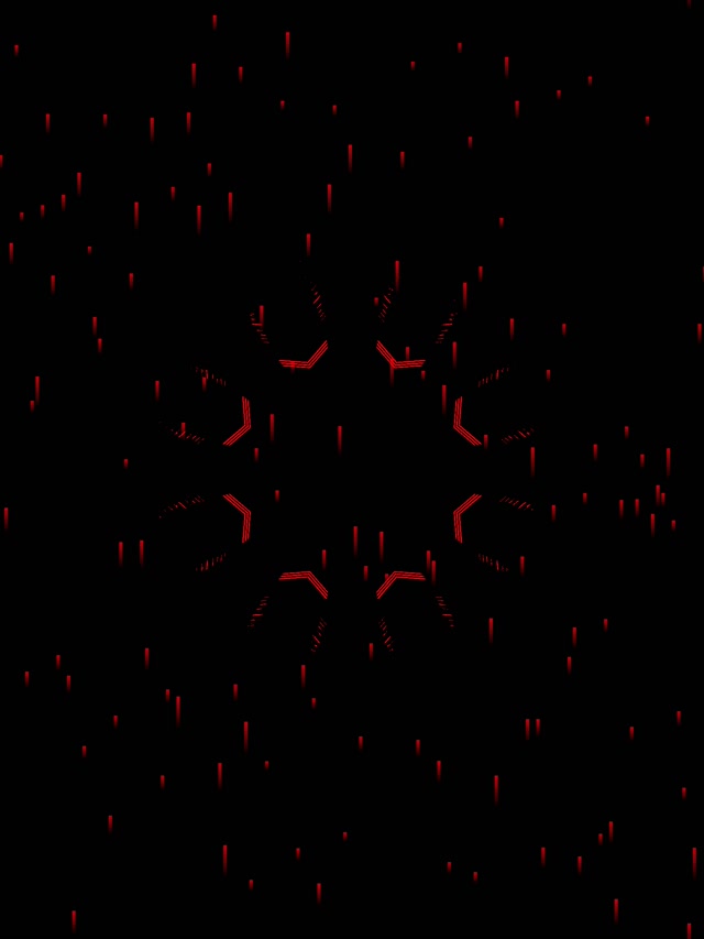 Roter Neon Tunnel Bildschirmschoner 3:4 iPad Portrait 60fps VJ Loop Dunkles Fraktal Muster