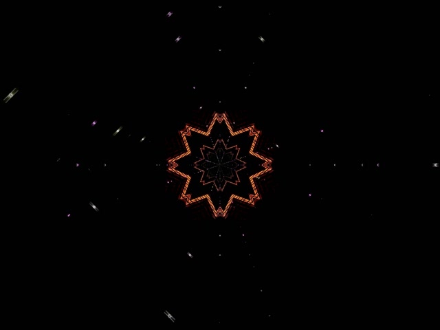 Neon Tunnel Star Kaleidoscope VJ Loop 4:3 Classic 60fps Bildschirmschoner