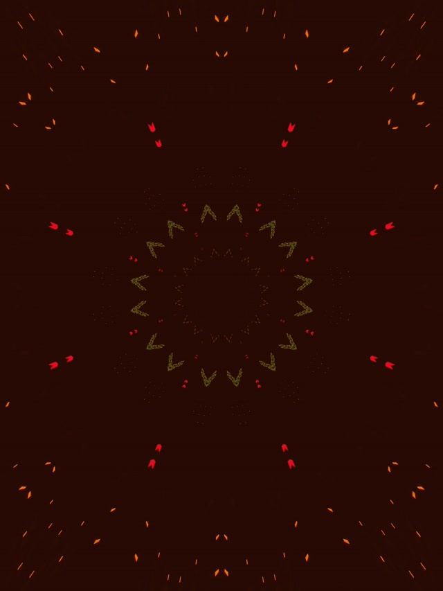 Neon Tunnel Rot Kristall Mandala VJ Loop 3:4 iPad Portrait 60fps Bildschirmschoner
