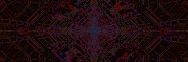 Neon Tunnel Rotes Cyber Mandala 3:1 Triple Wide 60fps Bildschirmschoner VJ Loop