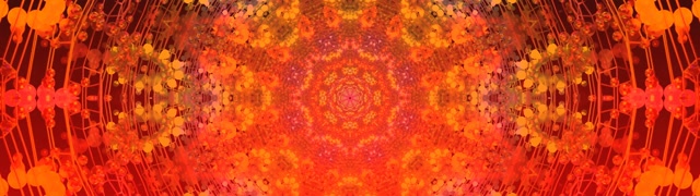 VJ Loop Neon Tunnel Fractal Kaleidoscope Burst Orange Rot 32:9 Super Ultrawide 60fps Bildschirmschoner