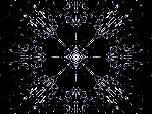 Kristall Neon Tunnel Bildschirmschoner | Fraktal Schneeflocke | 4:3 Classic 60fps VJ Loop
