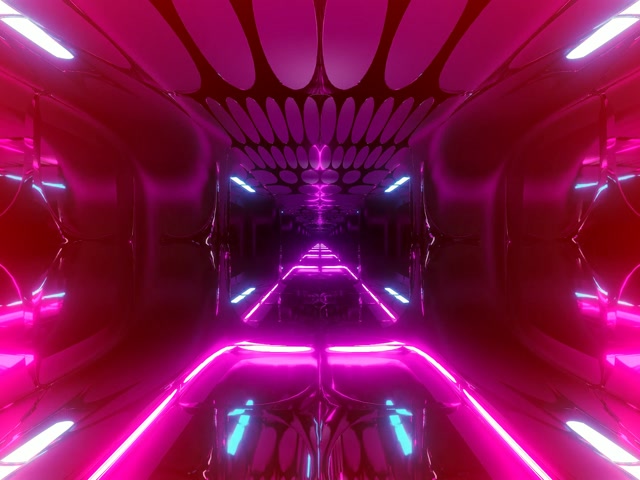 Neon Tunnel Pink Oval Grid Vj Loop 4:3 Classic 60fps Bildschirmschoner