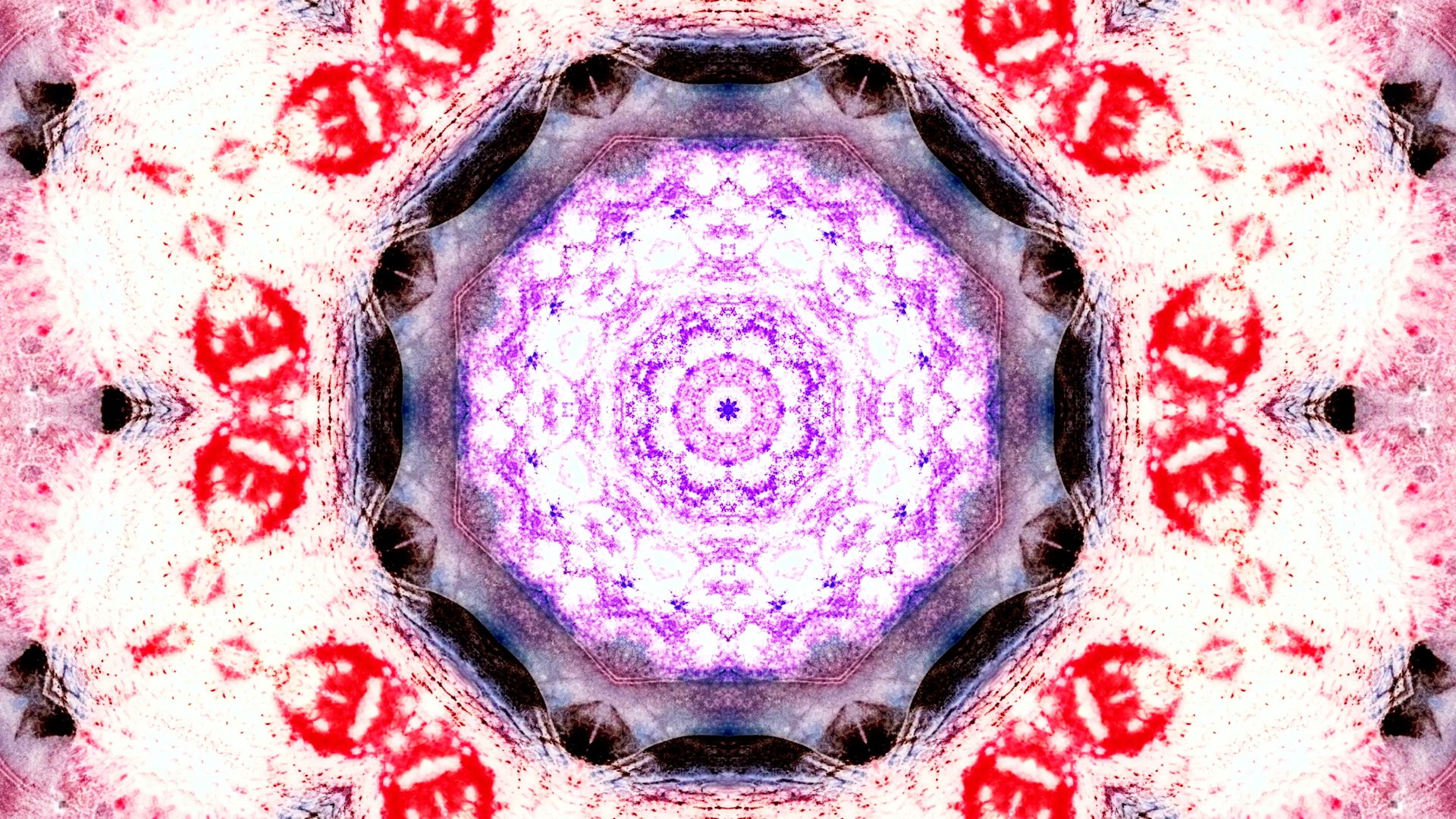 4K UHD 60fps Screensaver Neon Tunnel Purple Spiral Kaleidoscope Screensaver Windows 11