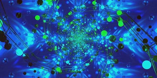 Neon Tunnel Glowing Orb Vortex Vj Loop 2:1 Univisium 60fps Screensaver