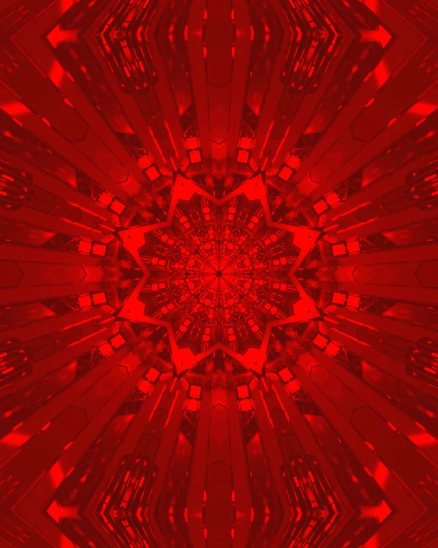 Κόκκινο Fractal Αστέρι Neon Τούνελ VJ Loop 4:5 Instagram 60fps Προφύλαξη Οθόνης