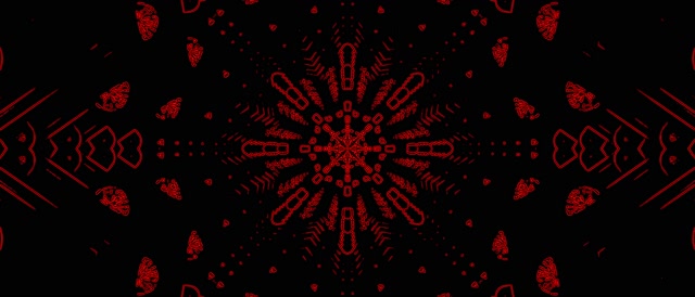 Κόκκινο Fractal Καλειδοσκόπιο Neon Tunnel Vj Loop 21:9 Ultrawide 60fps Προφύλαξη Οθόνης