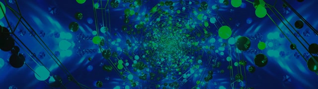 Neon Tunnel Πράσινο Μπλε Σωματίδιο Στροβιλισμός VJLoops 60fps 32:9 Super Ultrawide Προφύλαξη Οθόνης