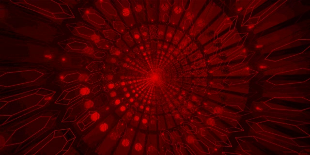 Red Crystal Neon Tunnel VJ Loop 2:1 Univisium 60fps Screensaver