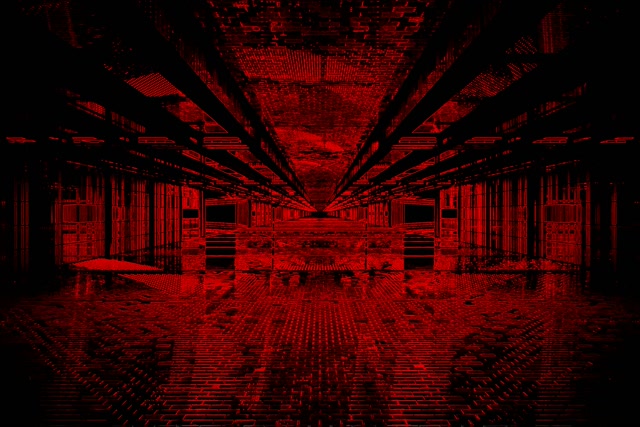 Red Neon Tunnel VJ Loop 3:2 Surface 60fps Προσταμιέρ Glitching Grid