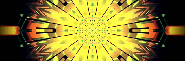 Neon Tunnel Καλειδοσκόπιο Burst VJ Loop 3:1 Triple Wide 60fps Προφύλαξη Οθόνης