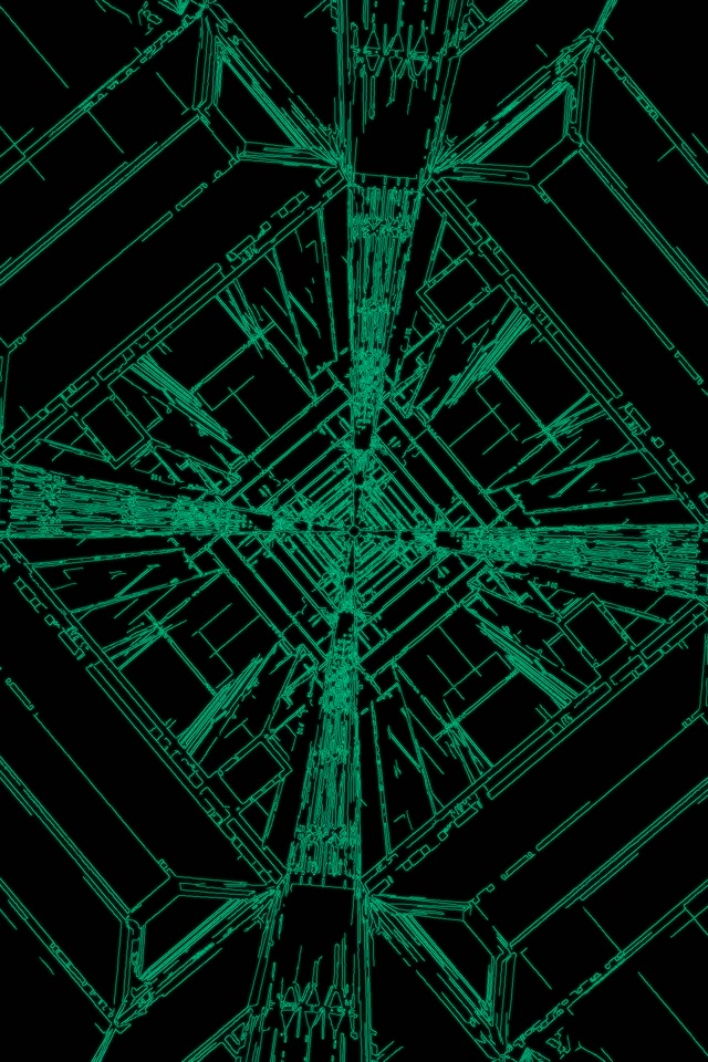 Neon Tunnel Green Grid Vortex VJ Loop 2:3 Φωτογραφία Κατακόρυφη 60fps Προστήρια