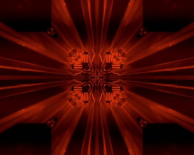 Κόκκινο Fractal Καλειδοσκόπιο Neon Tunnel 5:4 βιομηχανικό 60fps Προφύλαξη Οθόνης Vj loop