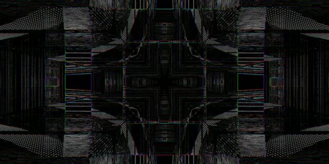 Symmetrical neon tunnel 2:1 univisium 60fps screensaver vj loop motion