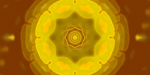 Yellow Concentric Neon Tunnel VJ Loop 2:1 Univisium 60fps Screensaver
