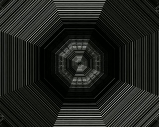 5:4 Industrial Neon Tunnel Octagonal Vortex Loop 60fps VJ Animation Screensaver