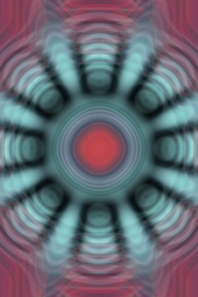 Pulsating Neon Tunnel | 9:16 Screensaver | 60fps VJ Loop | Cyan Red Vortex