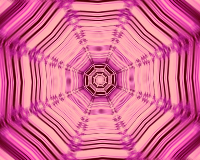 Neon Tunnel Ροζ Οκτάγωνη Δίνη Vj Loop 5:4 industrial 60fps Screensaver