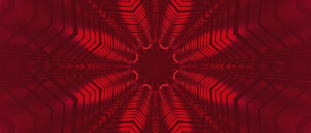 Red Kaleidoscope Neon Tunnel VJ Loop 21:9 Ultrawide 60fps Προφύλαξη Οθόνης