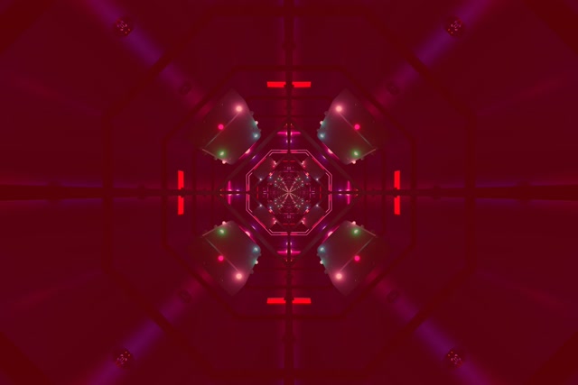 Neon Tunnel Octagon Vortex VJ Loop 3:2 Surface 60fps Προφύλαξη Οθόνης
