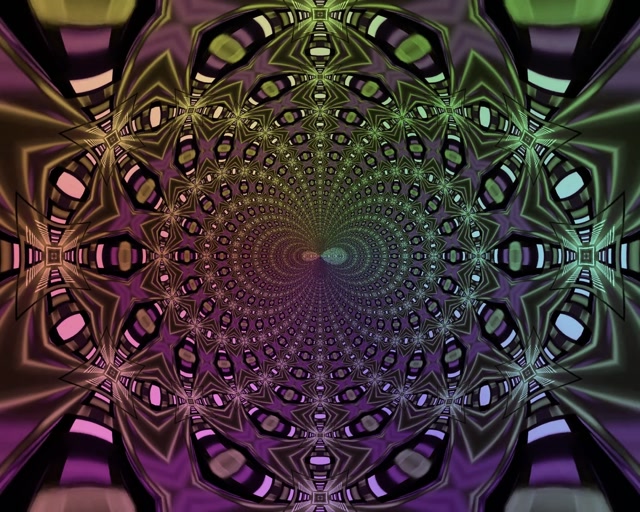 Σήραγγα Neon Fractal Καλειδοσκόπιο VJLoops 5:4 Industrial 60fps Προφύλαξη Οθόνης