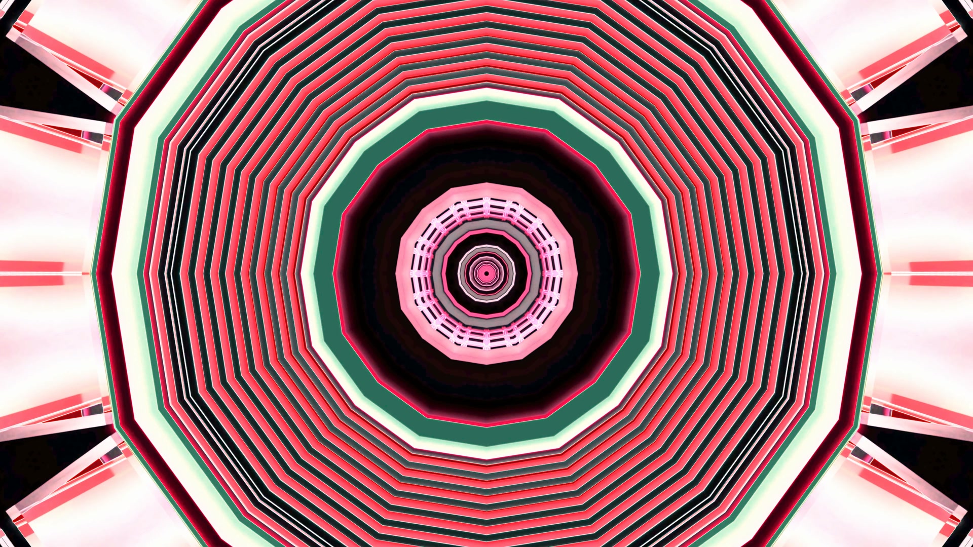 Túnel de Neón Salvapantallas Rosa Verde 4K UHD 60fps VJLoops