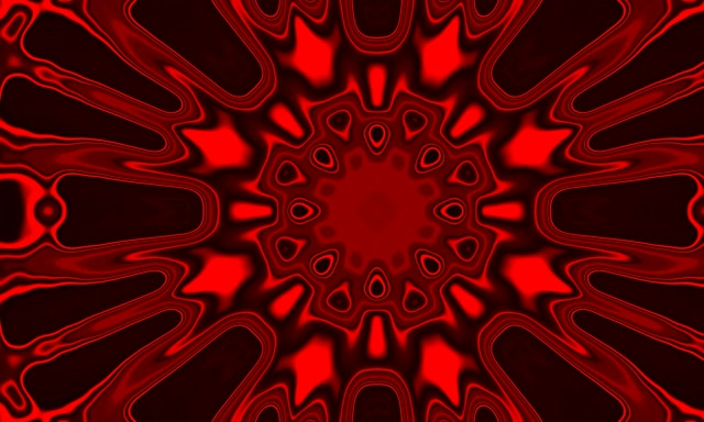 Túnel de Neón Rojo Explosión Caleidoscopio VJ Loop 5:3 Wide 60fps Salvapantallas