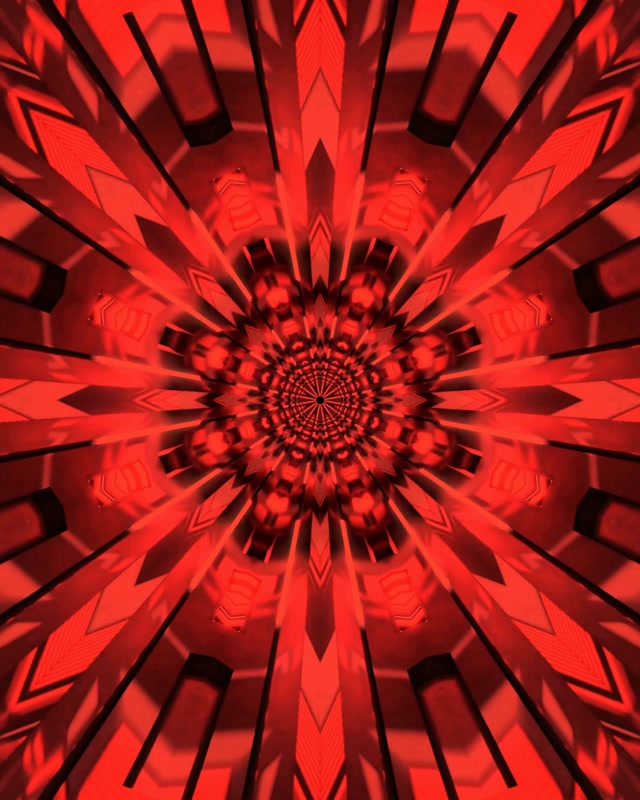 Fractal Rojo Caleidoscopio Túnel Neón Vj Loop 4:5 Instagram 60fps Protector de Pantalla