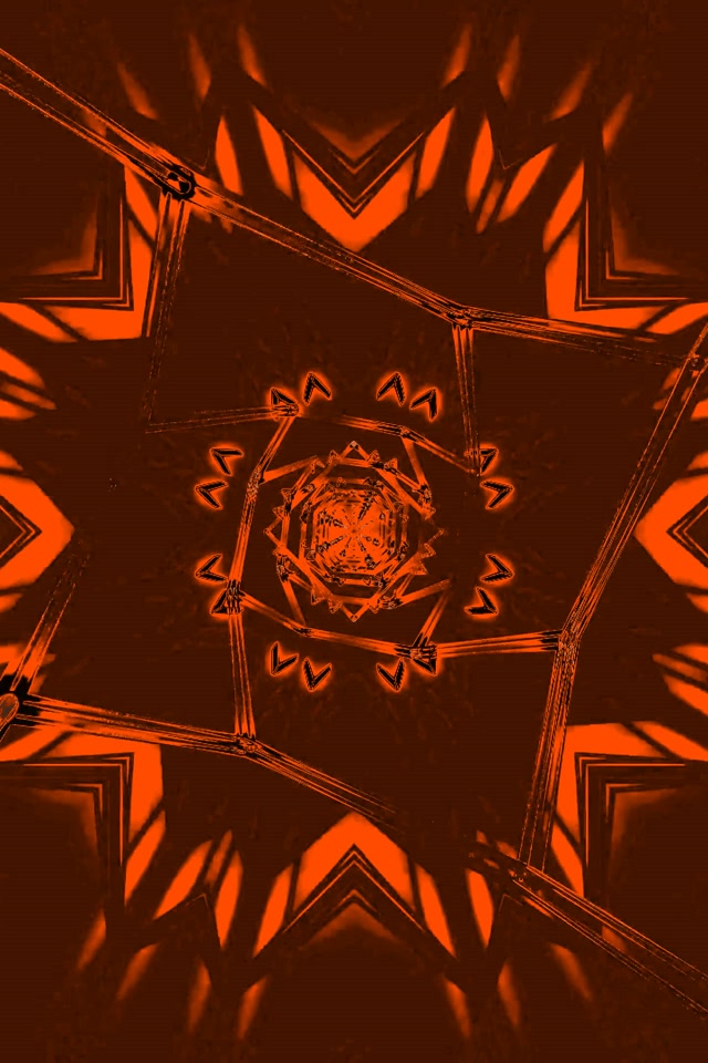 Red Fractal Star Neon Tunnel 2:3 Photo Portrait 60fps Screensaver Vj Loop