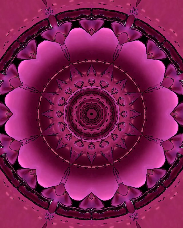 Túnel Neón Rosa Mandala Salvapantallas 60fps 4:5 Instagram VJ Loop