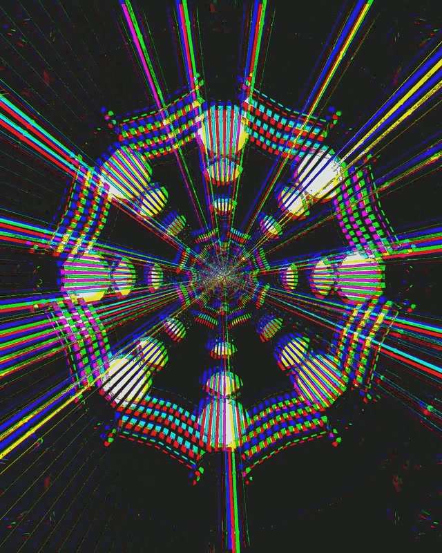 Túnel Neón Salvapantallas 60fps RGB Glitch Rueda 4:5 Instagram VJ Loop
