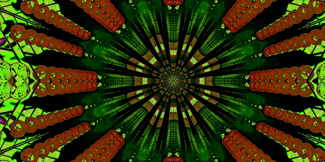 Túnel de Neón Rojo Caleidoscopio Explosión VJLoops 2:1 Univisium 60fps Protector de Pantalla