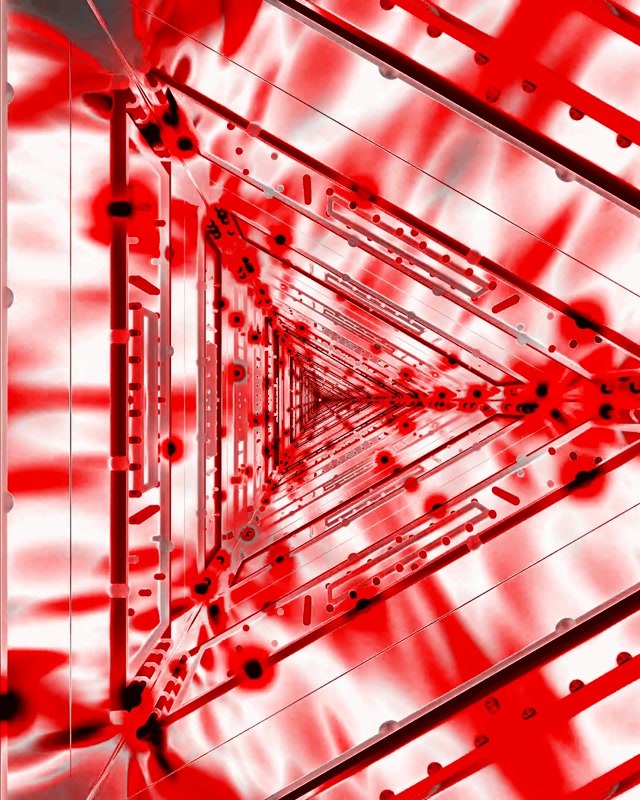 Túnel de Neón Triángulo Rojo Vj Loop 60fps Salvapantallas 4:5 Instagram