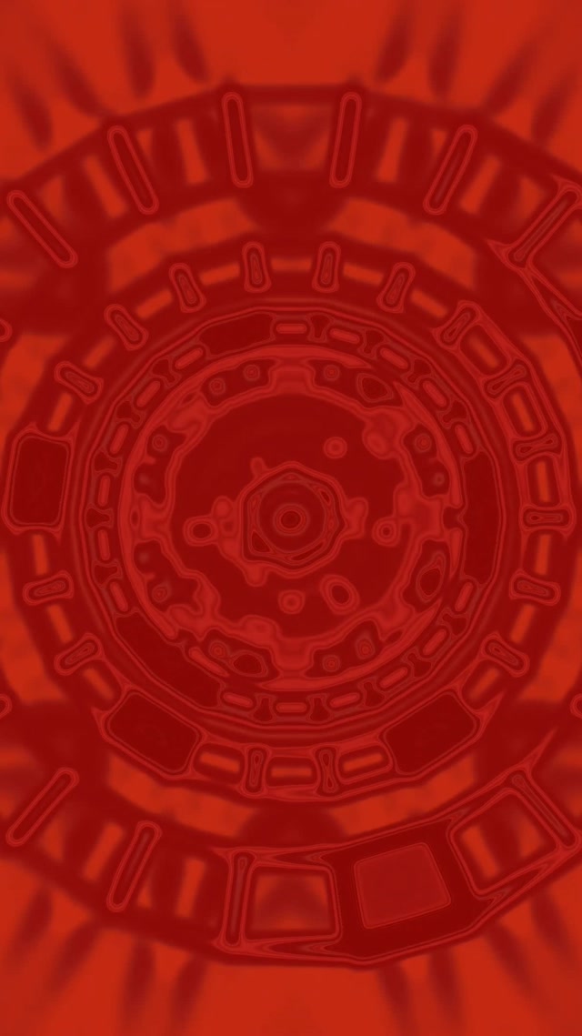 Túnel de Neón Rojo Mandala Vórtice Vj Loop 9:16 Reels 60fps Salvapantallas