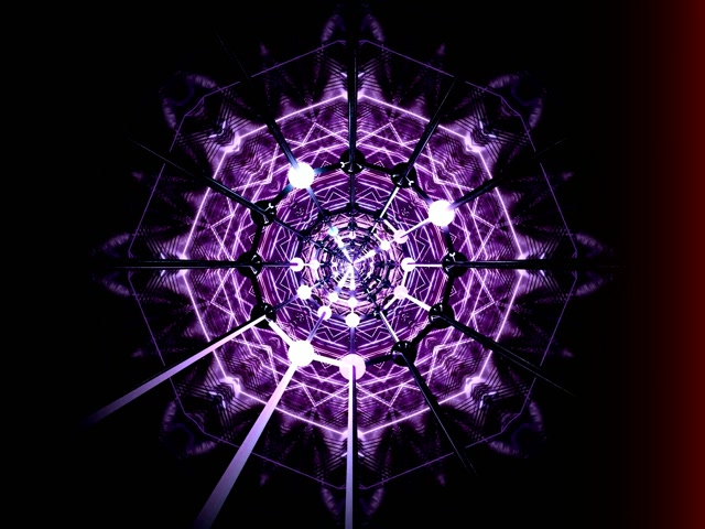 Púrpura Fractal Túnel de Neón Vj Loop 4:3 Classic 60fps Salvapantallas