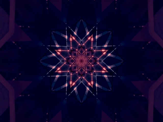 Túnel de Neón Estrella Caleidoscopio VJ Loop 4:3 Classic 60fps Salvapantallas