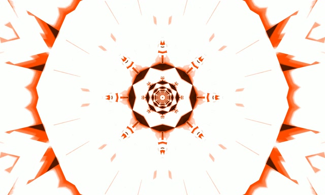 VJ loop Túnel de Neón Estrella Caleidoscopio Rojo Explosión 5:3 ancho 60fps Salvapantallas