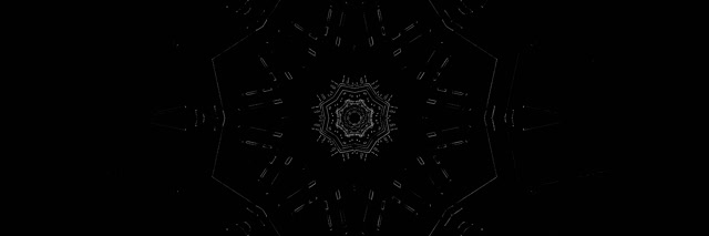 Túnel de Neón Caleidoscopio Pentágono Vj Loop 3:1 Triple Ancho 60fps Salvapantallas