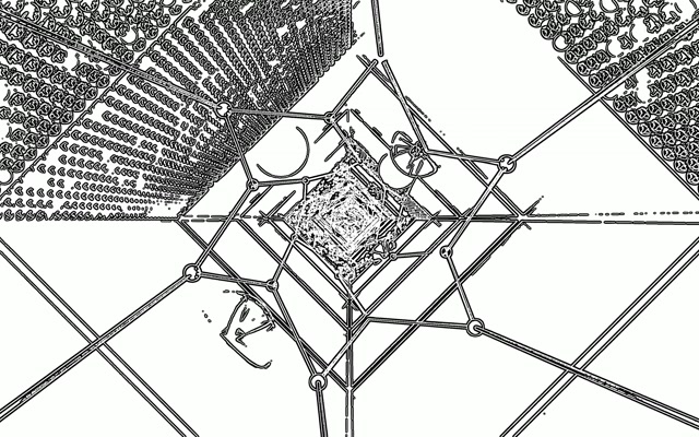 Túnel Neón Salvapantallas 16:10 MacBook 60fps Rejilla Vj Loop