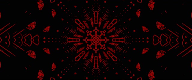 Túnel Neón Rojo Explosión Caleidoscopio VJLoops 2.39:1 Cinemascope 60fps Salvapantallas