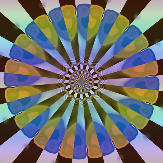 Túnel Neón Caleidoscopio Espiral 1:1 Cuadrado 60fps Salvapantallas VJ Loop